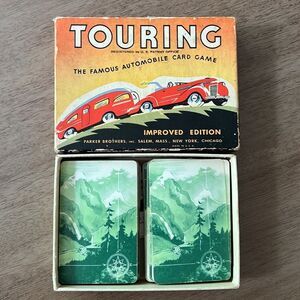 Touring 1937 Improved Edition vintage card game By: Parker Brothers